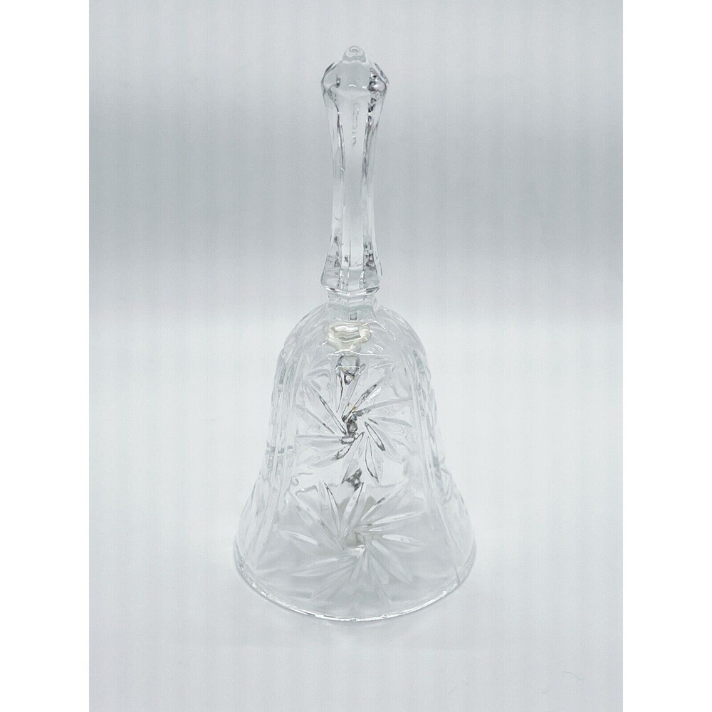 Vintage Leaded Crystal Cut Art Glass Bell 5”